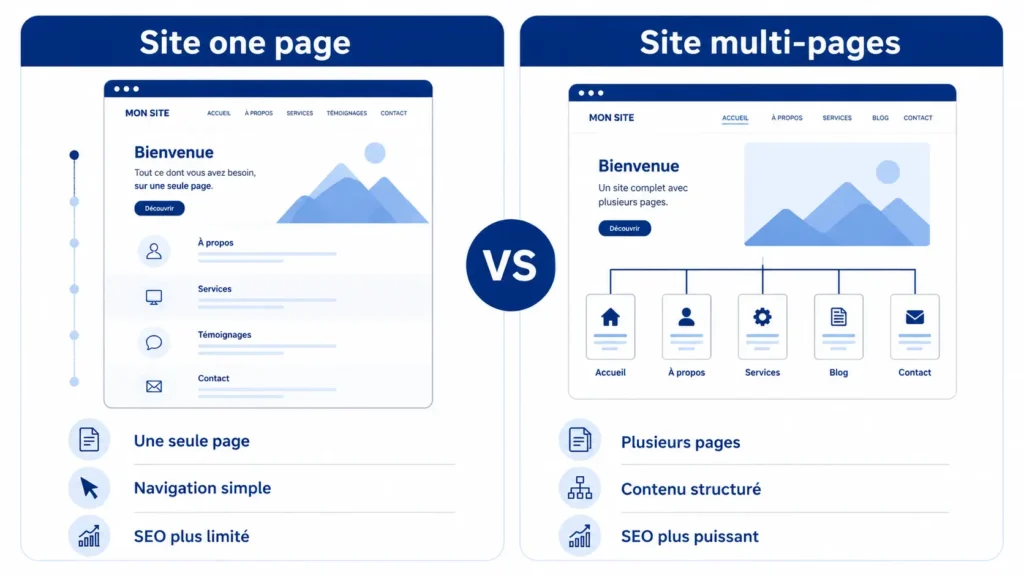 Site one page ou multi-pages